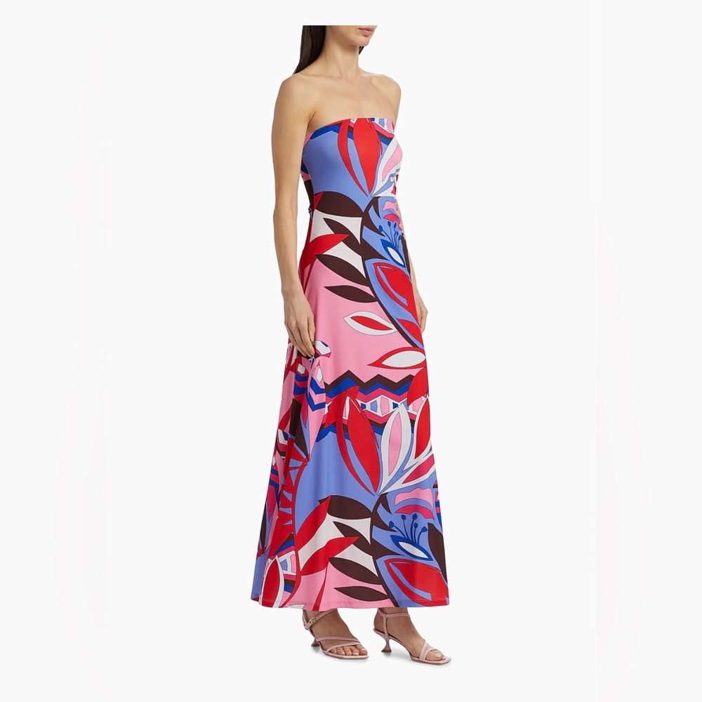 Ramy Brook Bernarda Strapless Floral A-Line Maxi Dress – NWT – Rosa Paradiso - Picture 2 of 3